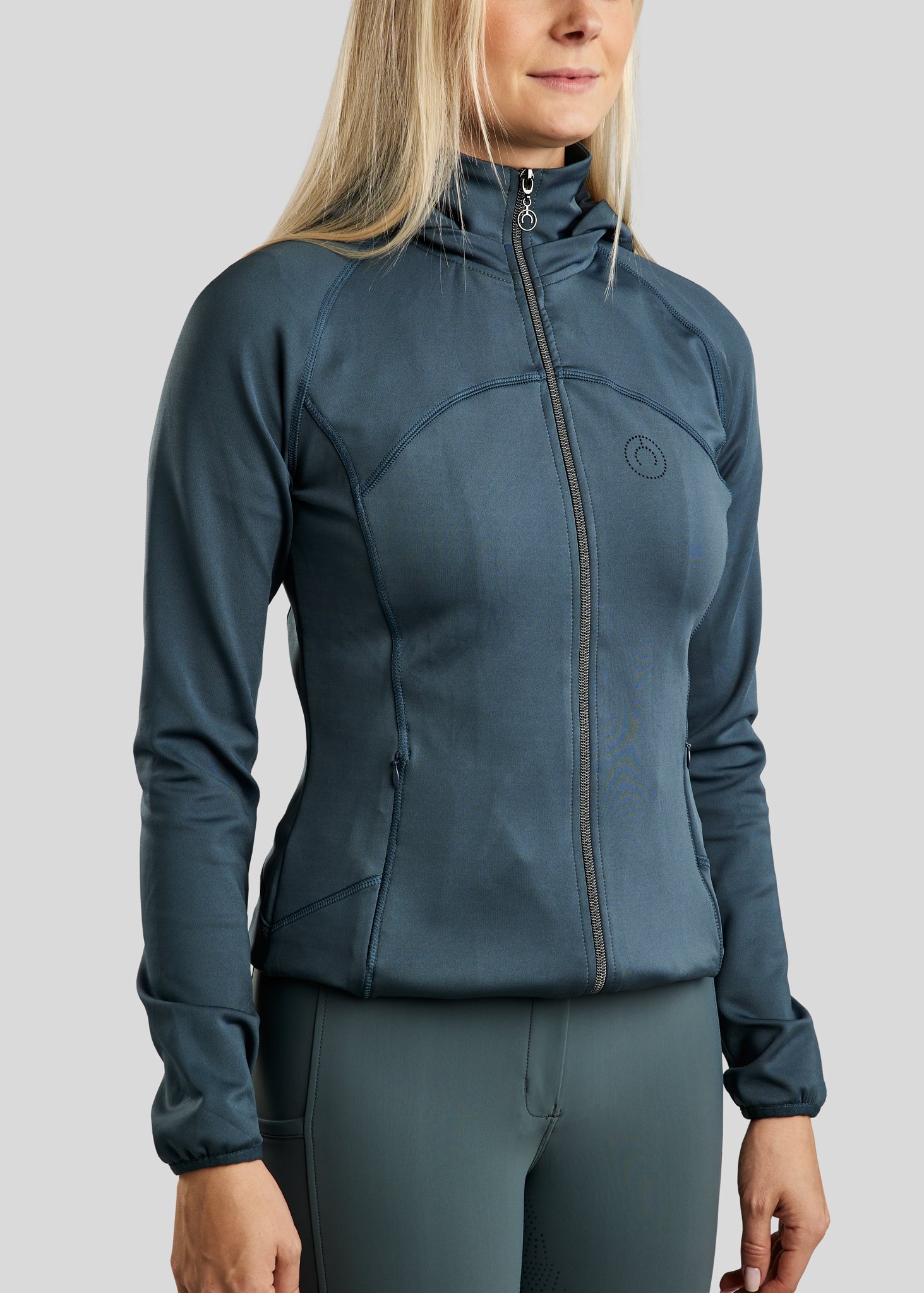 Montar Wendy Zip Softshell m. Lasercut - Dark Slate 