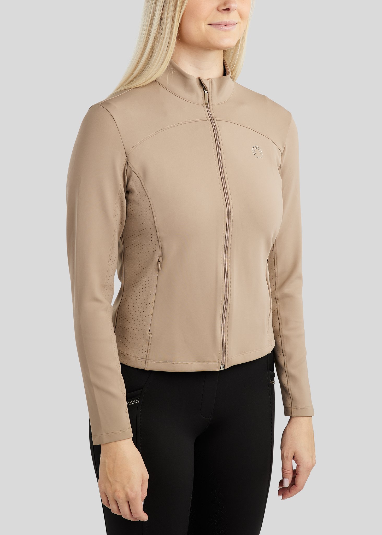 Montar MoDahne Jakke m. Full Zip - Taupe m. Champagne 