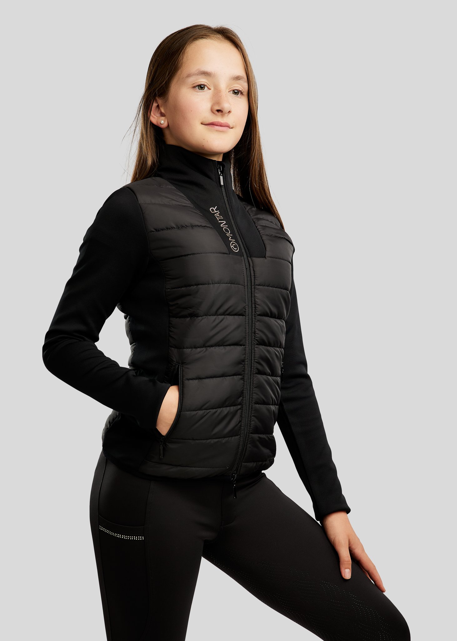 Montar MoCaroline Junior Hybridjakke - Sort m. Champagne 