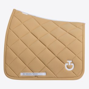 Cavalleria Toscana Diamond Quilted Jersey Underlag - Tan m. Hvid 