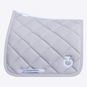 Cavalleria Toscana Diamond Quilted Jersey Underlag - Light Grey m. Hvid 
