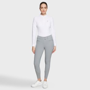 Samshield Clara Metal Dots Ridebukser m. Grip - Nickel 