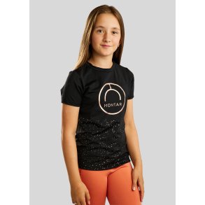 Montar MoNille Junior T-shirt - Sort m. Rosegold