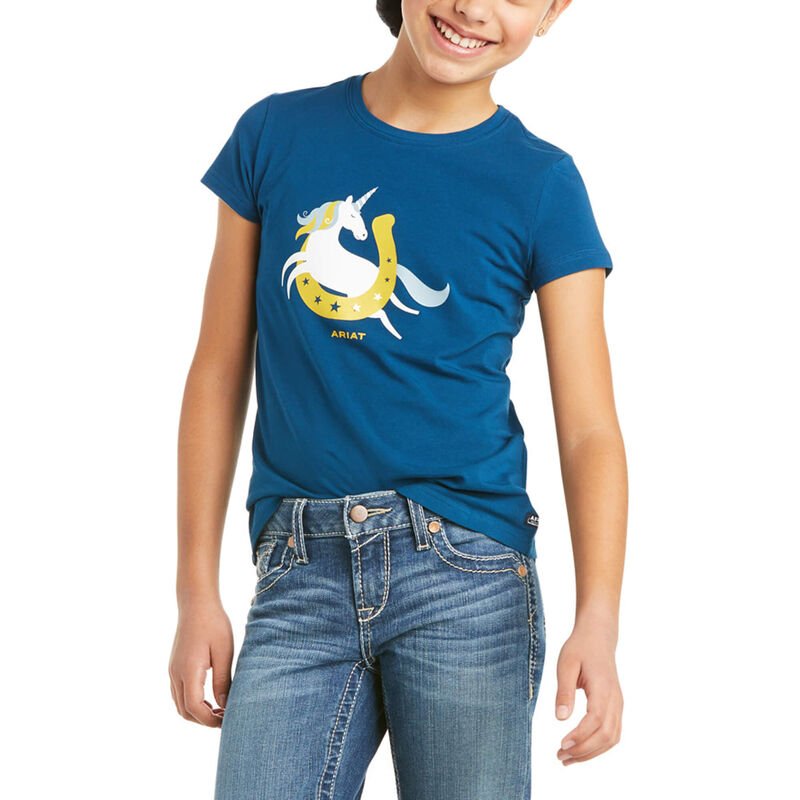Ariat Junior T-shirt m. Unicorn - Bl 