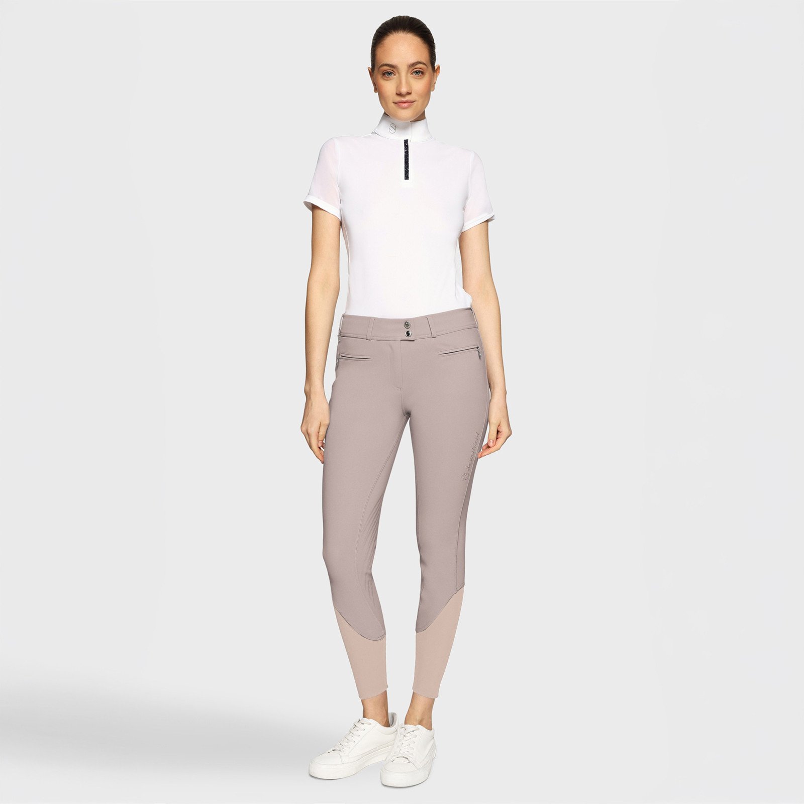 Samshield Chlo� Metal Dots Ridebukser m. Fuld Grip - Latte 