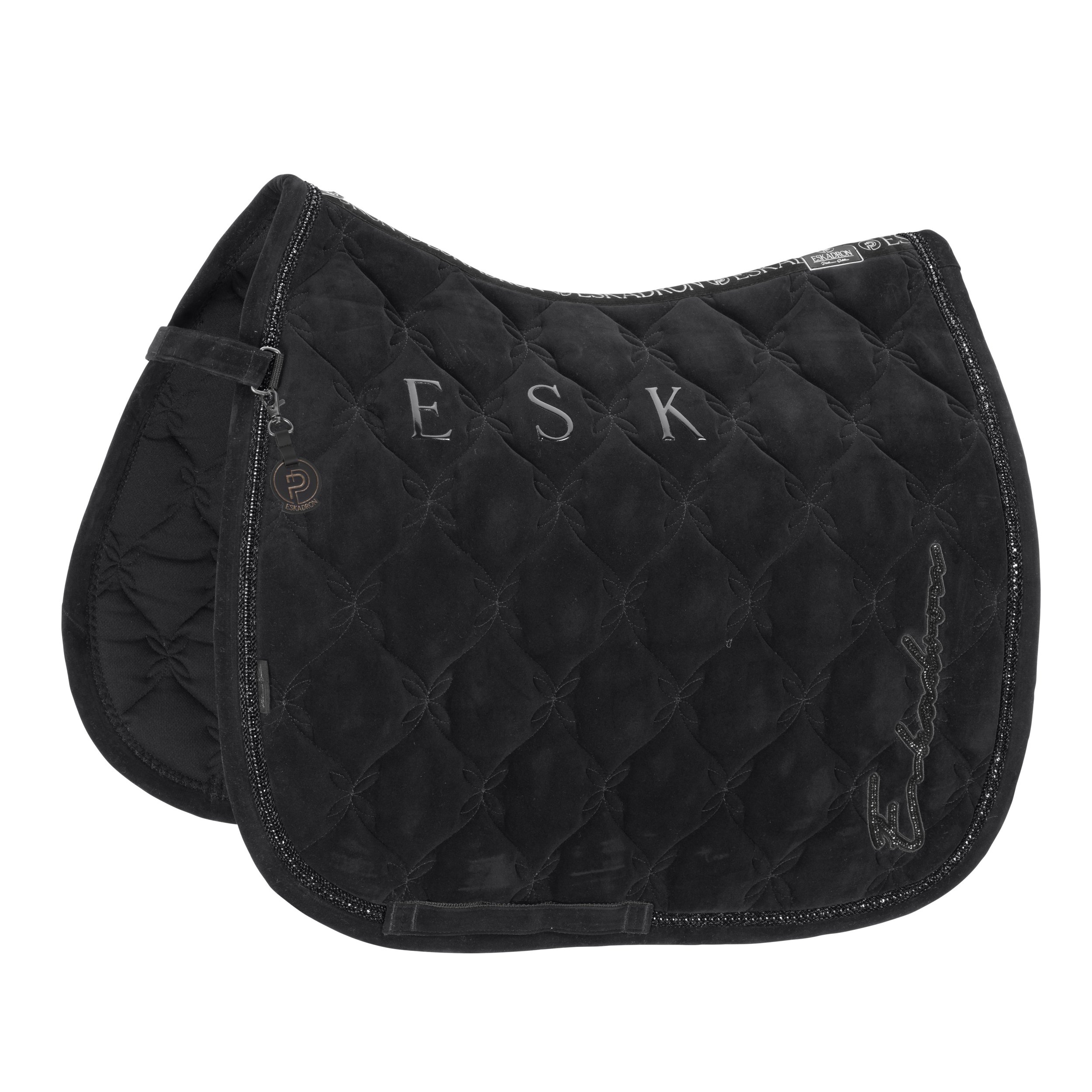 Eskadron Platinum Velour Crystal Underlag - Sort 