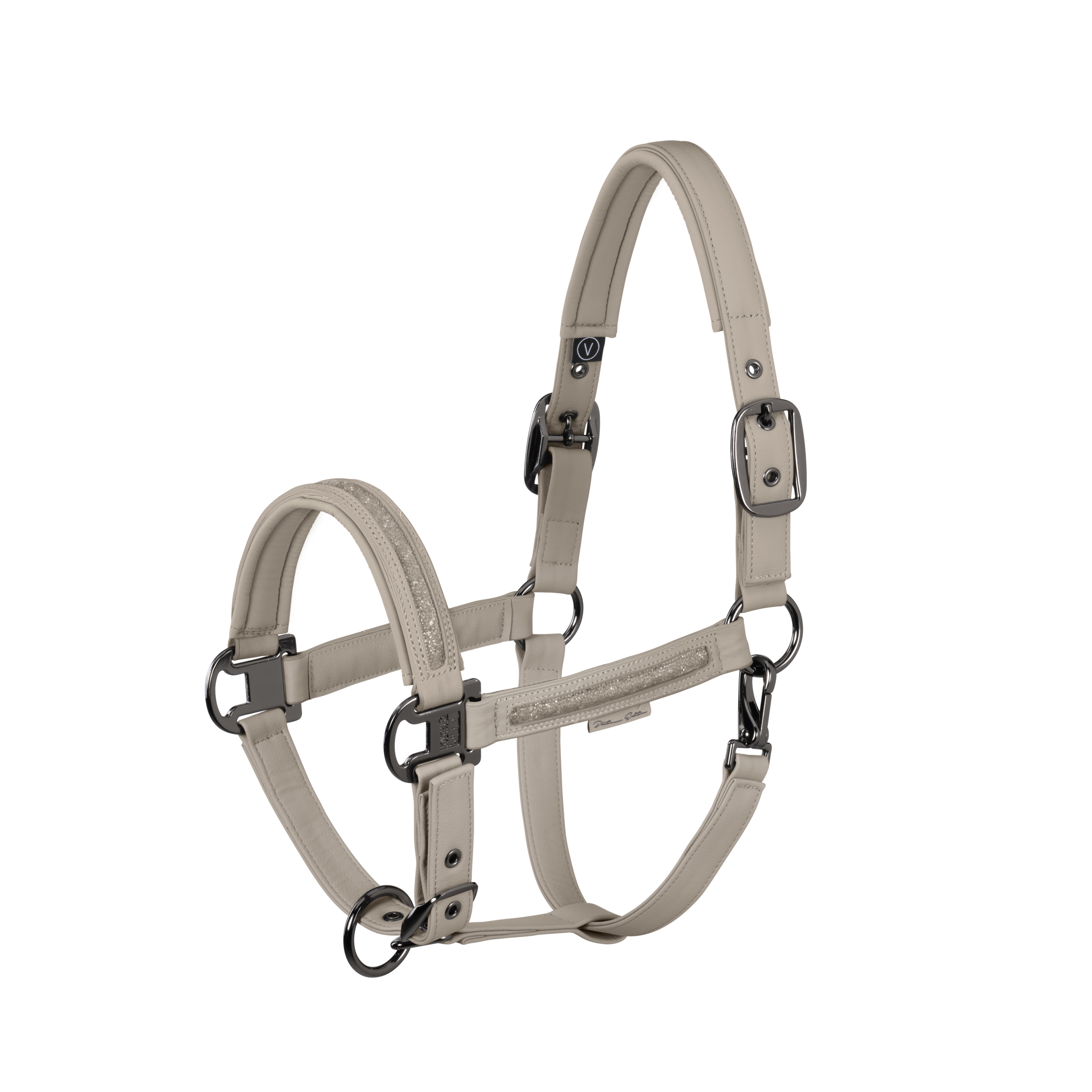 Eskadron Platinum Faux Leather Jewel Double Pin Grime - Pale Grey 