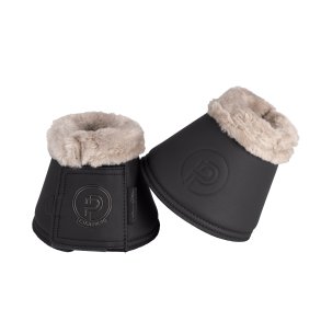 Eskadron Platinum Faux Leather Klokker m. Faux Fur - Sort 