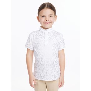 LeMieux Mini Bella Junior Showshirt - Hvid m. Slv Hestesko 