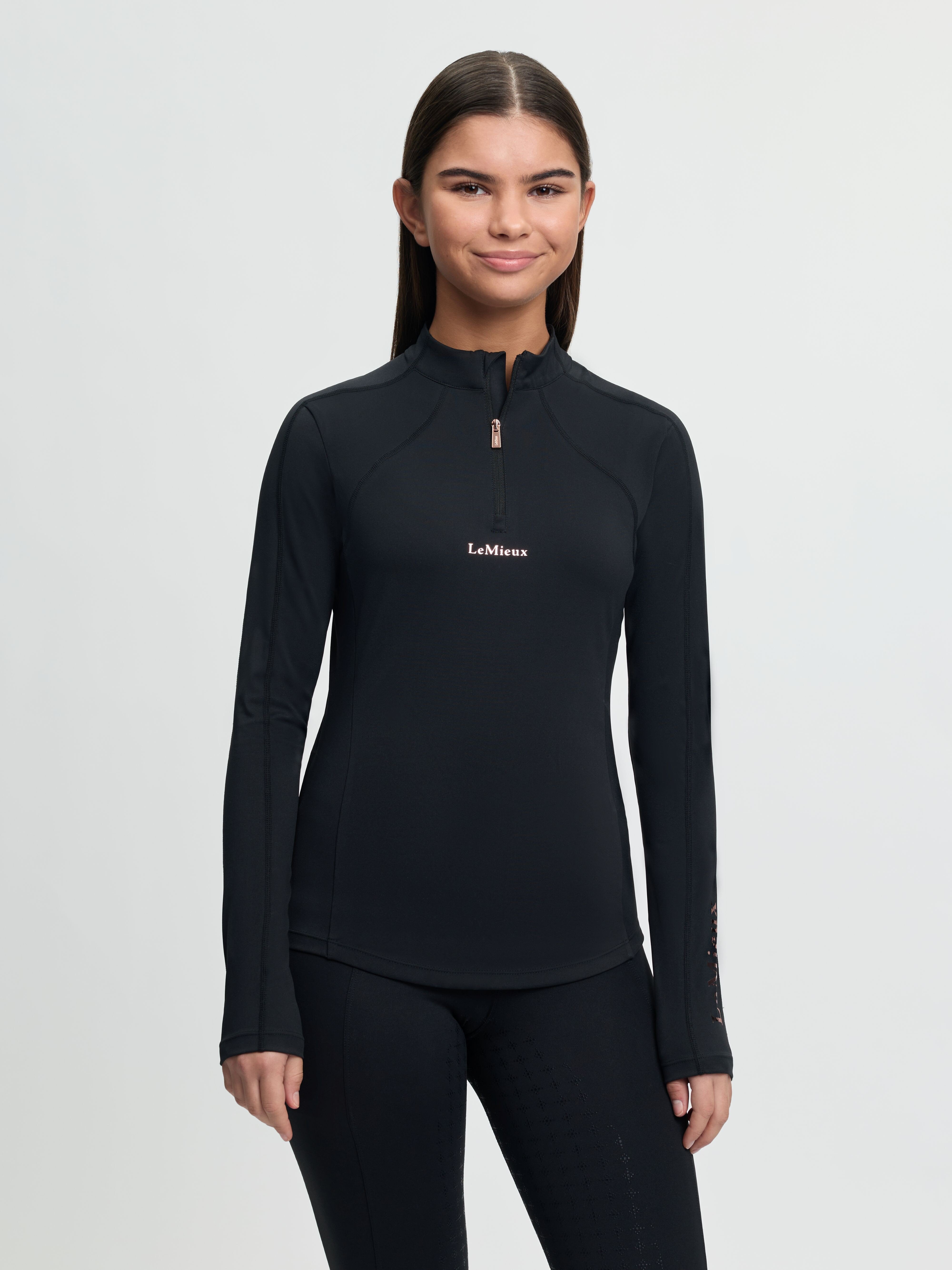 LeMieux Brilliance Sparkle Junior BaseLayer Tr�je - Sort 