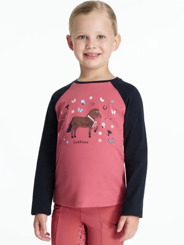 LeMieux Mini Jamie Chancer L/S Trje - Cranberry 