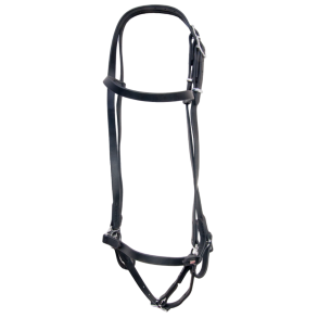 Karlslund Super Strap Trense m. Hannoveransk N�seb�nd - Sort m. Chrome