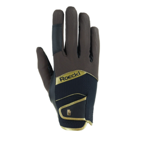 Roeckl Millero Handske - Dark Mocha m. Guld 
