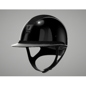 Samshield Glossy Miss Shield 2.0 - Sort m. Alcantara Band, Top & Crystal Fabric Blazon