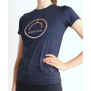 Montar MoNille Junior T-shirt - Dark Navy m. Rosegold 