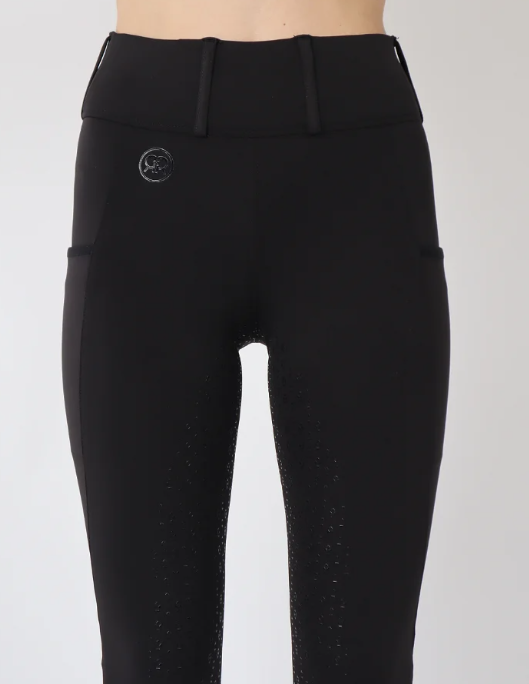 Montar Rebel Tone In Tone Pull On Tights - Sort 