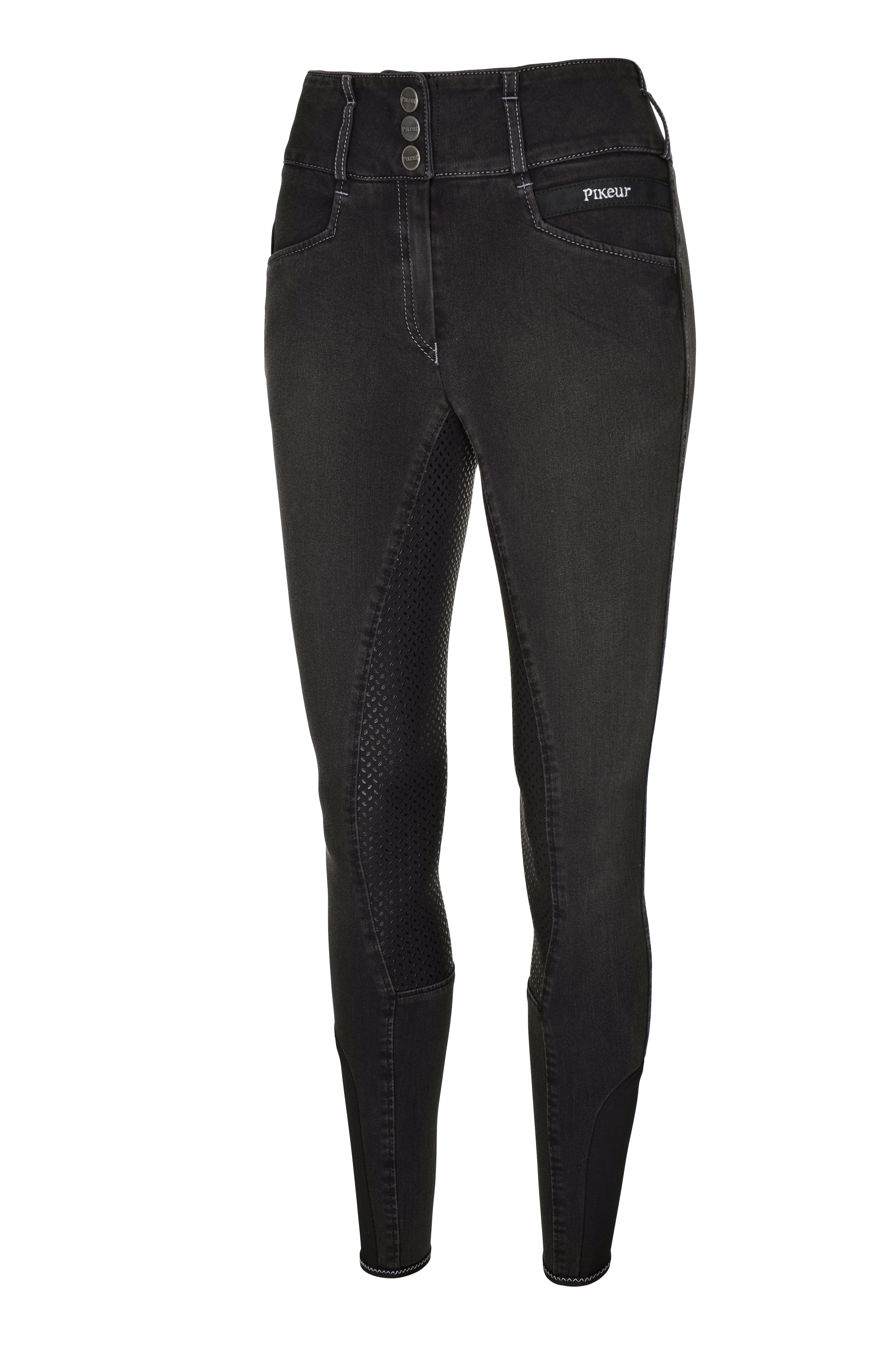 Pikeur Candela Ridebukser m. DuraGrip - Black Denim 