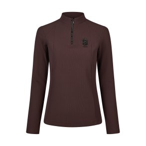 Pikeur 2284 Zip Rib Tr�ningstr�je - Chocolate Brown  