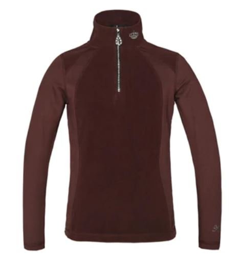 Kingsland Reid Junior Micro Fleece Trje 1/2 Zip - Red Fudge 