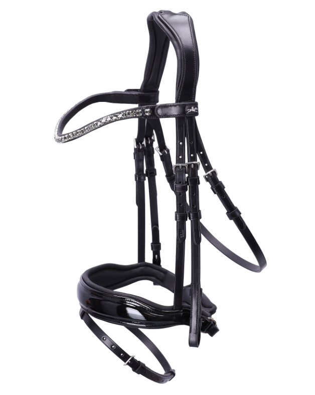 Schockem�hle Siena Trense - Sort m. Lak, Gr� & S�lv