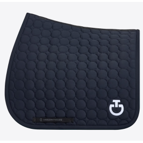 Cavalleria Toscana Circular Quilted Jersey Underlag - Dark Blue m. Hvid