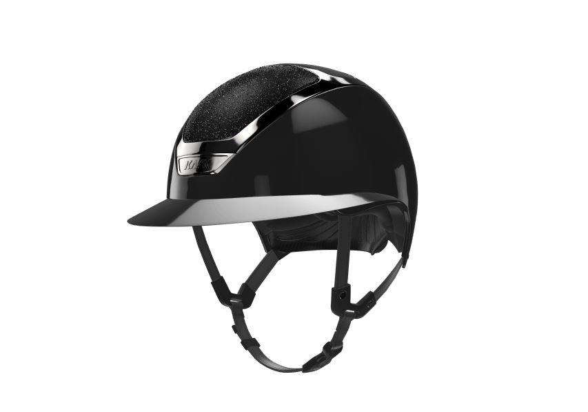KASK Star Lady Pure Shine Ridehjelm - Sort m. Sort Matt Frame & Sort Crystal Carpet